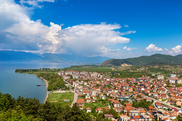 Wall Mural - Ohrid city and lake Ohrid, Macedonia