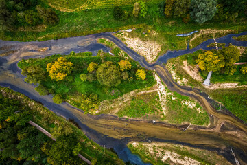 Flusslandschaft nach Renaturierung