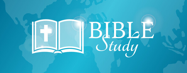 Sticker - Bible Study Background Illustration Design