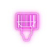 Barcode scanner neon icon