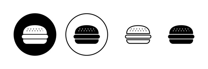 Wall Mural - Burger icon vector. burger sign and symbol. hamburger