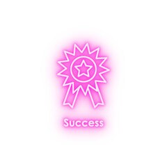 medal star neon icon