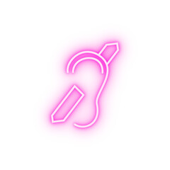 assistive listening system sign neon icon