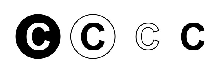 Copyright icon vector. copyright sign and symbol