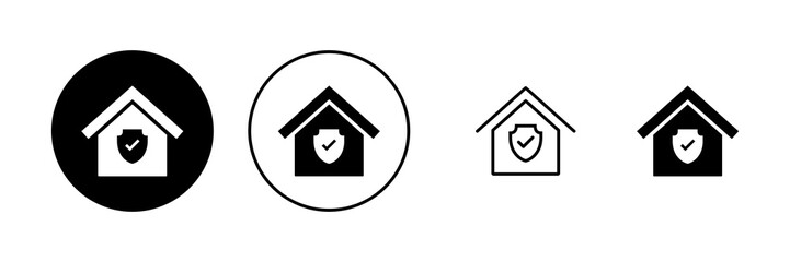 home insurance icon vector. home protection sign and symbol