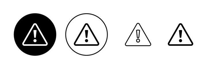 Exclamation danger icon vector. attention sign and symbol. Hazard warning attention sign