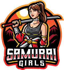 Sticker - Samurai girls esport mascot