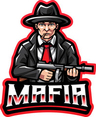 Wall Mural - Mafia esport mascot