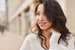 © olga pink - Lifestyle portrait beautiful Asian kazakh woman with brilliant smile