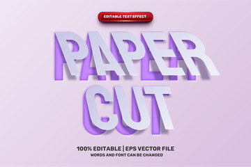 Poster - purple simple cutout paper note Editable text Effect Style