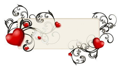 Sticker - Romantic Design Postcard