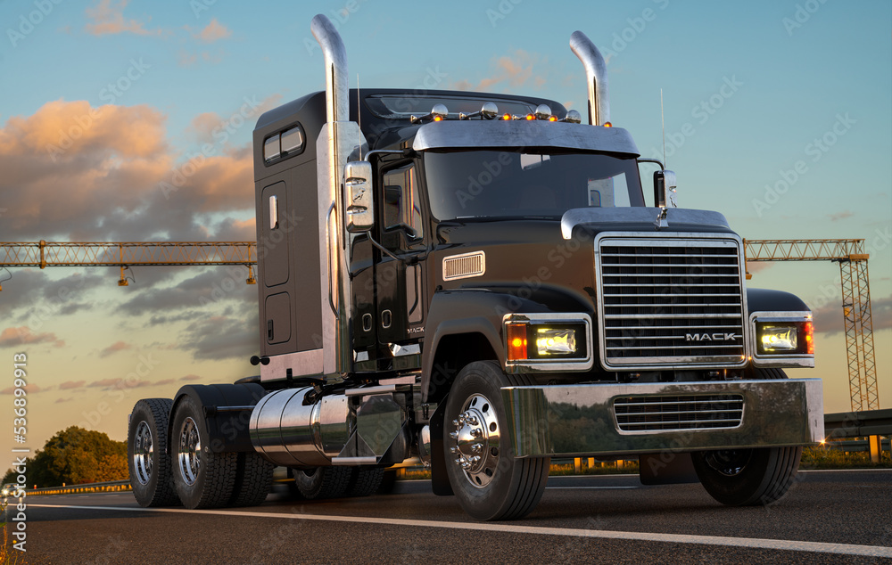 Legendary American Mack Truck.3D Illustration. Stock Photo | Adobe