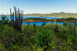 © atosan - Panoramic of Goto Salt or Flamingo Lake on the island of Bonaire.