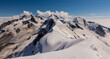 Beautiful alpine scenery in the Swiss Alps in winter