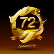 72 years golden anniversary celebration logo