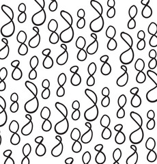  pattern with endless loop or figure eight