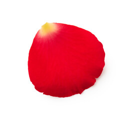 Sticker - Red rose petal isolated on white background