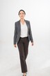 © asean studio - Studio portrait photo of a young beautiful elegant Brazilian female businesswoman lady wearing smart casual business attire suit posing with a series moments of emotion and gesture for all application
