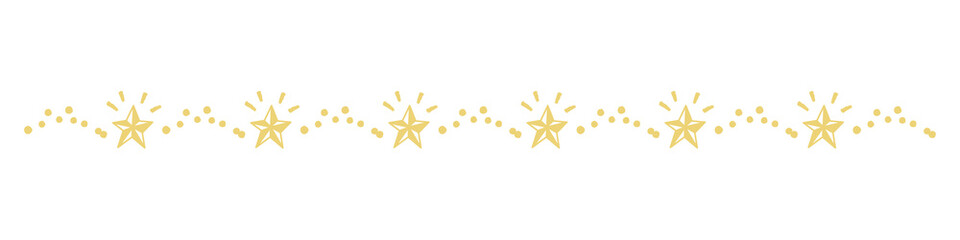 Wall Mural - gold stars border illustration