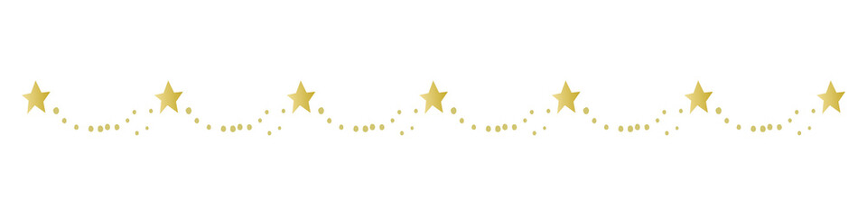 Wall Mural - gold stars border illustration