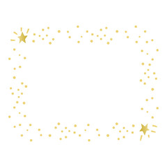 Wall Mural - gold stars frame illustration