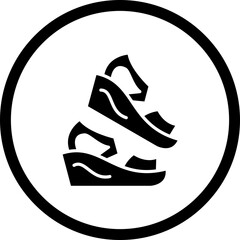 Sticker - Wedge Heel Icon Style