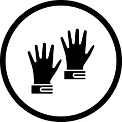 Canvas Print - Gloves Icon Style