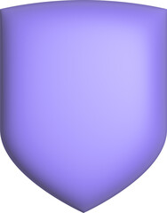 Poster - 3d rendering shield icon. Illustration with shadow isolated on white background.