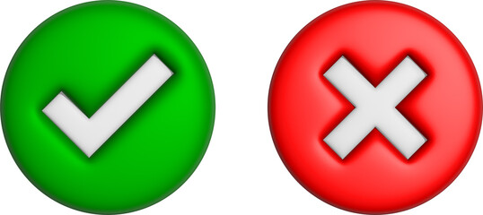 Poster - 3d rendering check mark icon. illustration with shadow isolated on white.