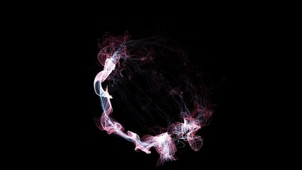 Wall Mural - Cosmic energy strings. Energy flows in the form of thin bright elements. Lines form structural fibers