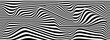 Psychedelic optical illusion. Abstract vector distorted background with black and white lines. Op art pattern textures.
