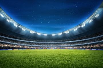 Soccer stadium field, soccer background
