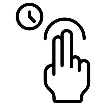 2x hold and touch icon