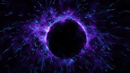 Wall Mural - Cosmic energy strings. Energy flows in the form of thin bright elements. Lines form structural fibers
