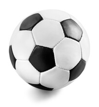 Black And White Soccer Ball On The White Background