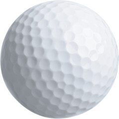 Poster - Close Up of Golf Ball, Isolated on Transparent Background