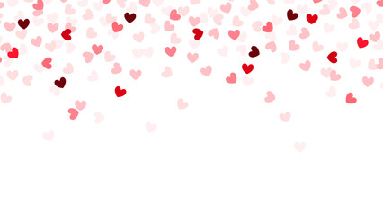 Wall Mural - Heart confetti isolated on white