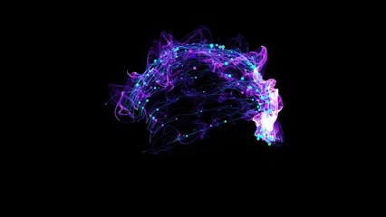 Wall Mural - Cosmic energy strings. Energy flows in the form of thin bright elements. Lines form structural fibers
