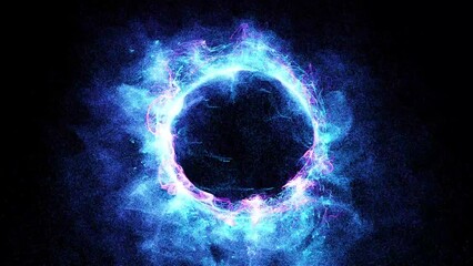 Wall Mural - Cosmic energy strings. Energy flows in the form of thin bright elements. Lines form structural fibers