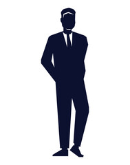 Wall Mural - elegant businessman character