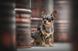 © honey_paws - Cute merle mixed breed dog posing in urban landscape