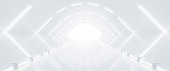 Wall Mural - abstract futuristic empty floor and room sci-fi corridor with light for showcase,room,interior,displ