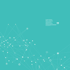 Poster - Vector polygonal design with connecting dots and lines. Concept plexus technical background