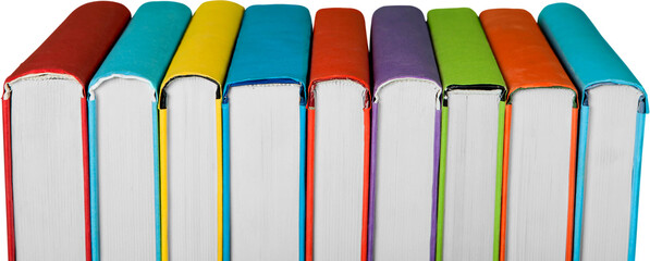 Wall Mural - stack of books isolated on background.