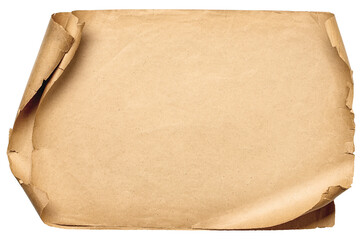 Wall Mural - old paper texture background, isolated scroll faded from time.