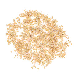 Wall Mural - Oat flakes isolated white background, close up. oatmeal. barley flakes. rolled oat