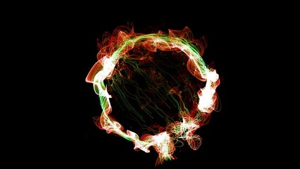 Wall Mural - Cosmic energy strings. Energy flows in the form of thin bright elements. Lines form structural fibers