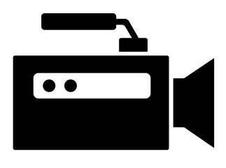 Camera-recorder flat icon isolated. Camera-Recorder filled icon