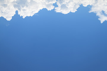 Canvas Print - beautiful sky with white clouds