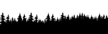 Forest Vector Illustration Seamless Panorama Trees Vector